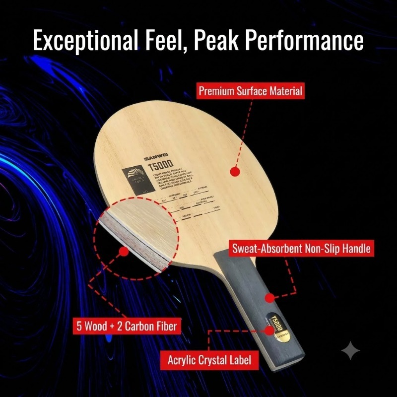 Table Tennis Launcher - 1pcs SANWEI T5000 Table Tennis Blade