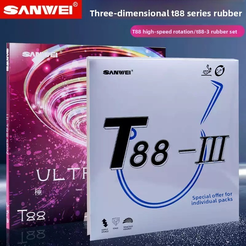 Table Tennis Xiom Rubber - Sanwei T88 ULTRA-Spin T88-3 Table Tennis