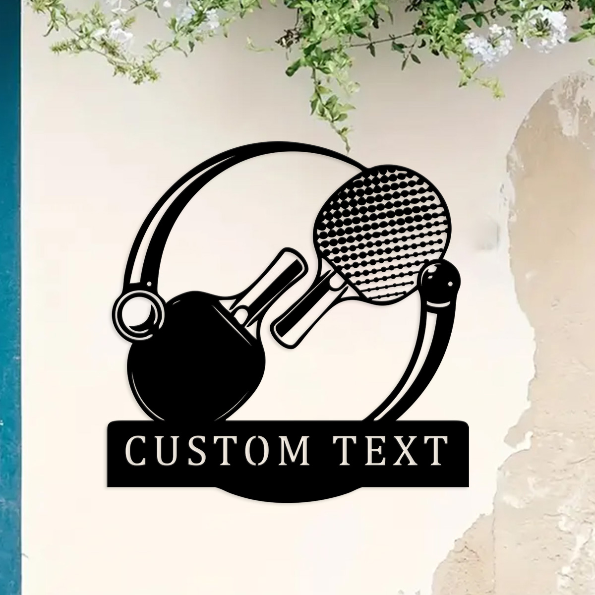Table Tennis Custom Bat - Custom Table Tennis Bats Metal Sign