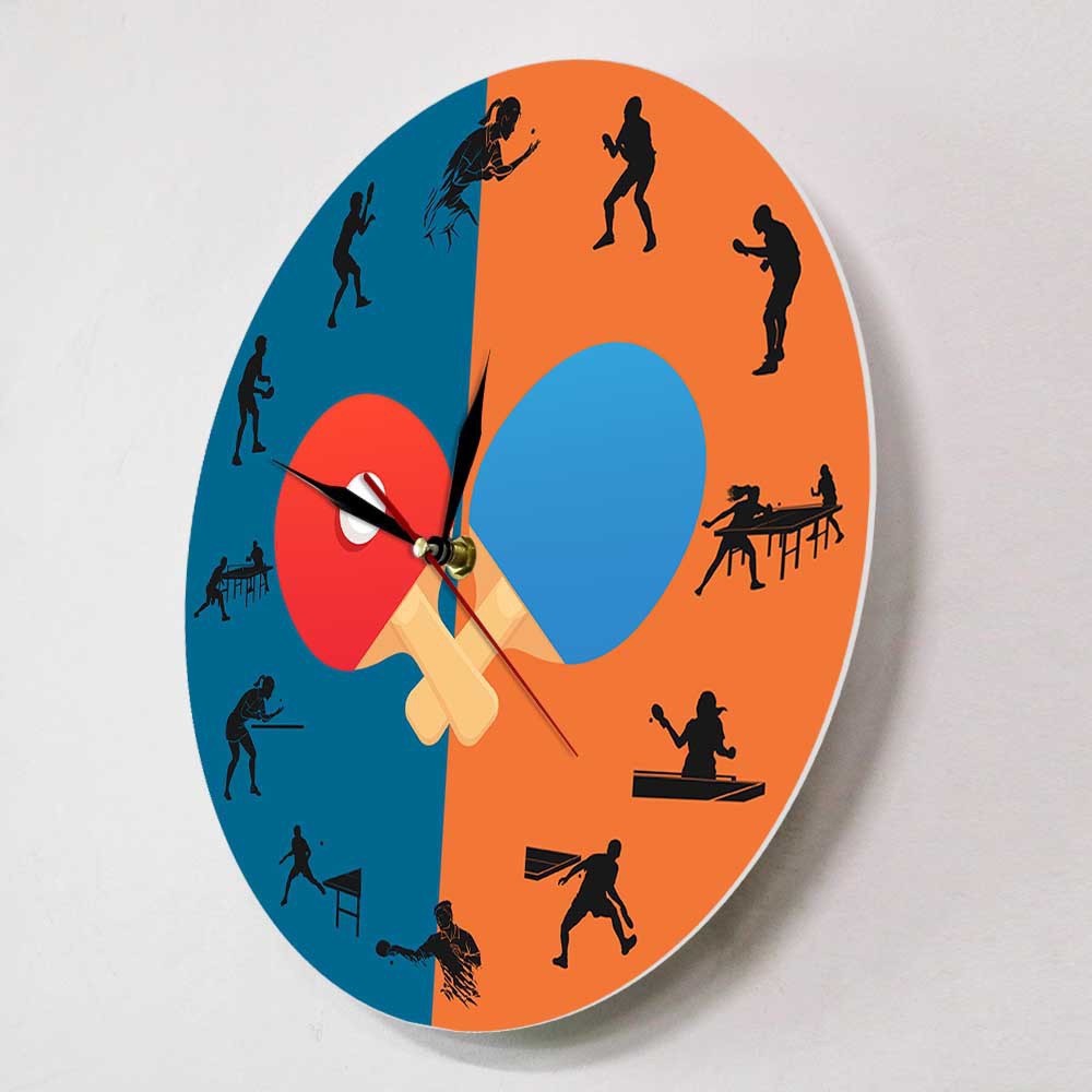 Ping Pong Wall Clock Silent Ta - огляд і ціна Table Tennis Live