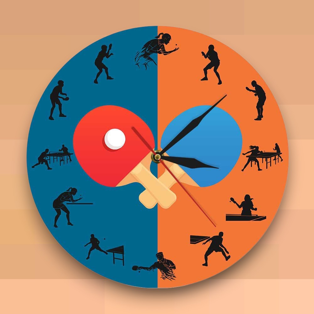 Ping Pong Wall Clock Silent Ta - огляд і ціна Table Tennis Live